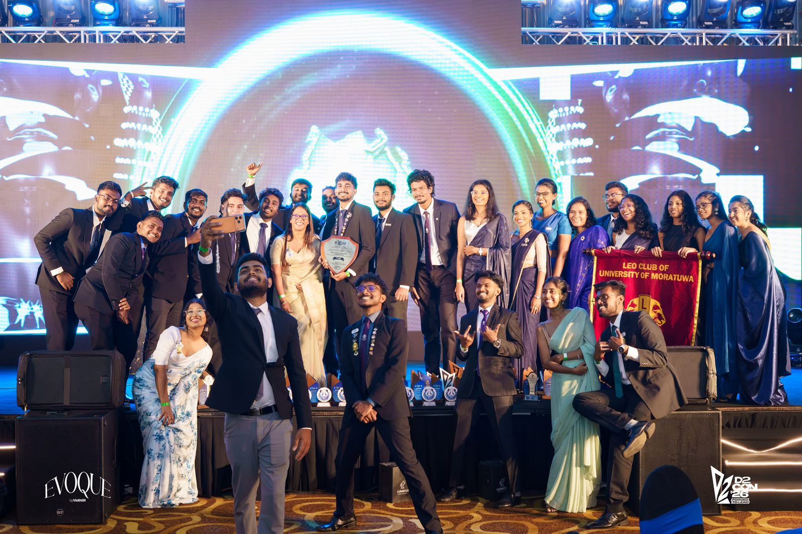 UoM Leos celebrating at the awards night